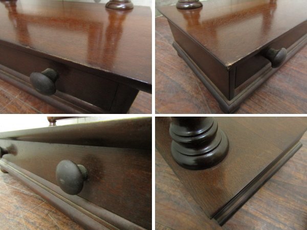 美品 松本民芸家具 水目桜 無垢 角型 ドレッサー 鏡台 化粧台 一面