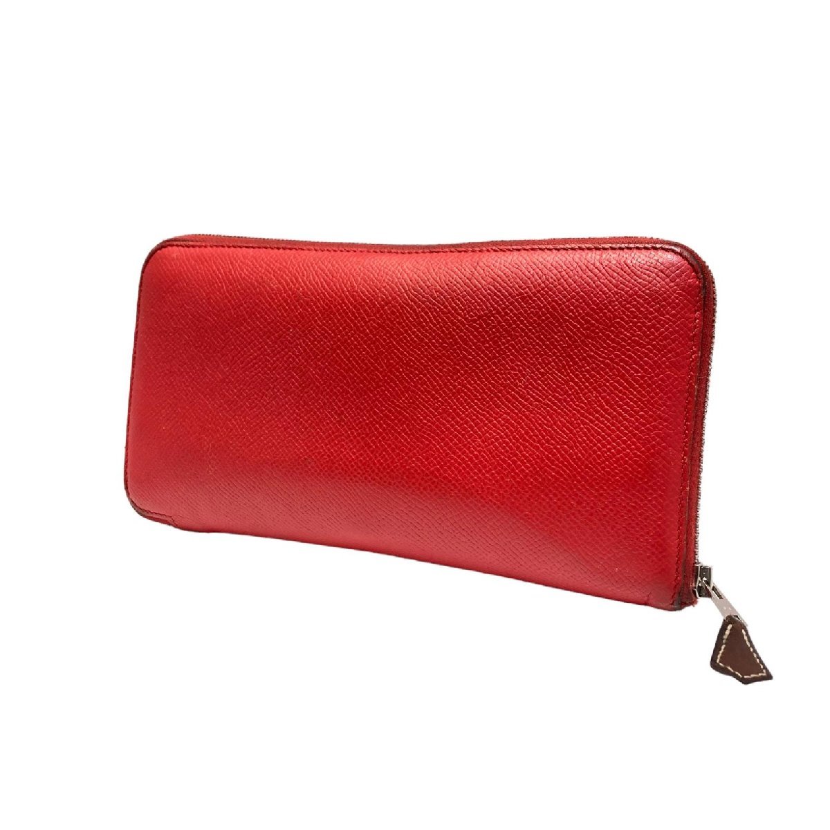 HERMES エルメス アザップロング シルクイン 長財布 D刻印 レッド