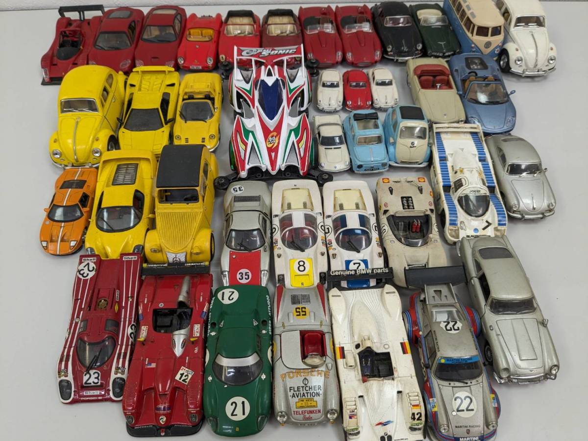 G231017 ☆★ ミニカー おまとめセット 自動車 模型 フィギュア レーシングカー フェラーリ ポルシェ BMW タミヤ など 40台セット ★☆