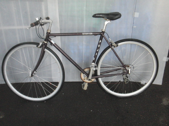 FUJI STRATOS クロモリ クロスバイク 8速 700×28C 520mm パープル 大阪 