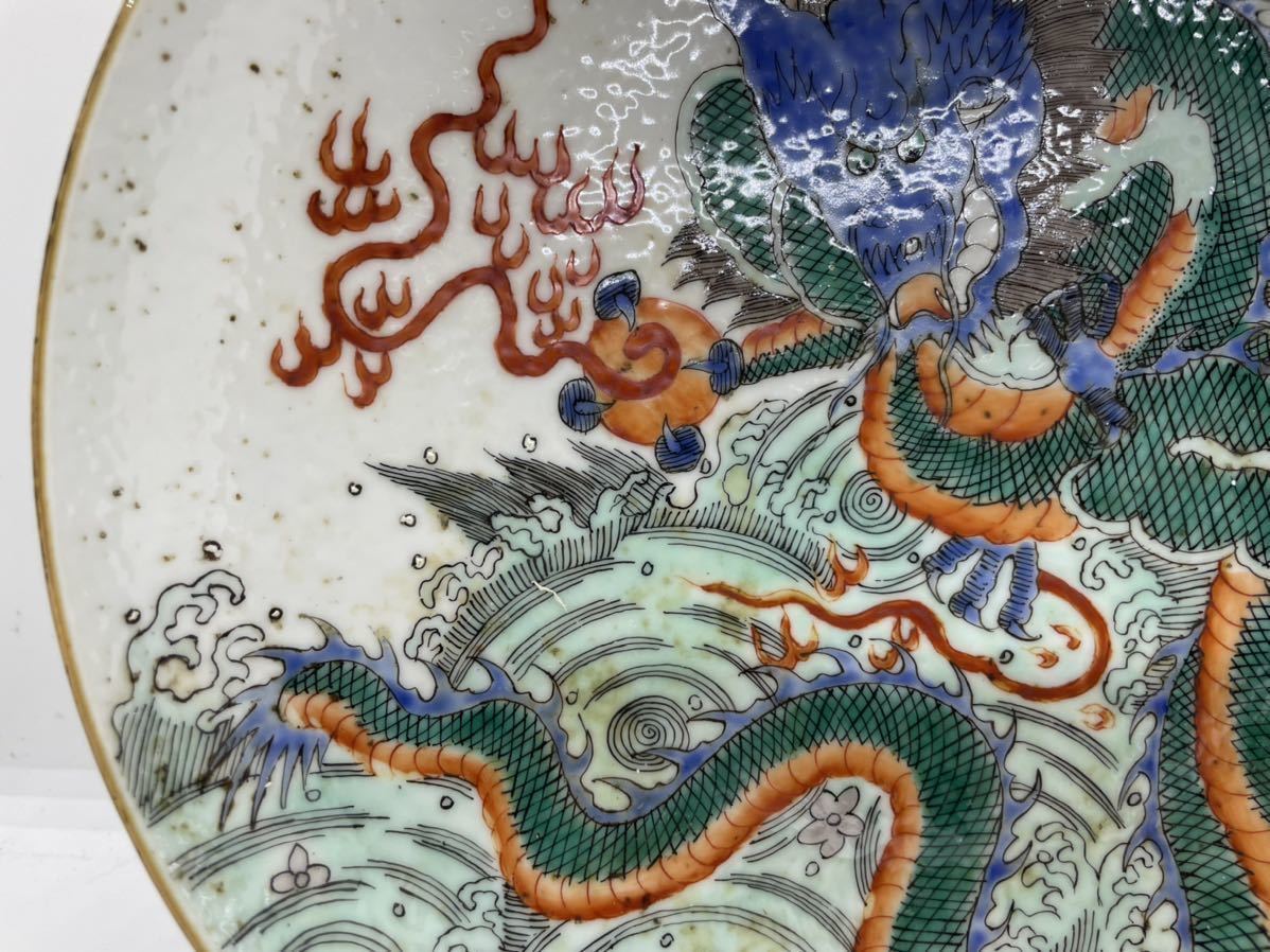 中国美術 古玩 時代物 古銅花瓶 獅子 TW689(色絵 時代物 清朝期 粉彩