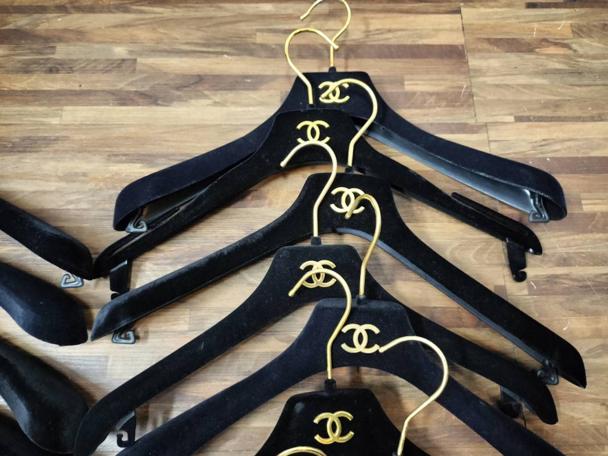 CHANEL シャネル ハンガー 20本セット ブラック ゴールド ロゴ ココ