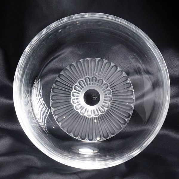 KM035. LALIQUE ラリック ガラス コンポート / 硝子工芸切子洋食器鉢
