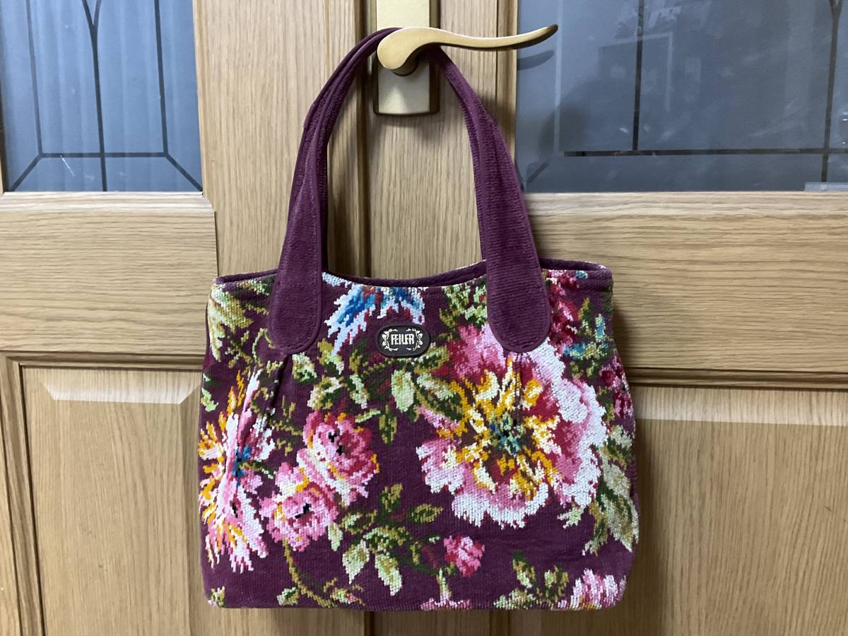 FEILER フェイラー 手さげバッグ 花柄 概ね良好 匿名配達
