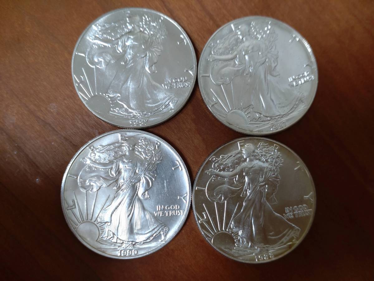 アメリカンイーグル銀貨 1オンス 4枚セット 【公式通販】