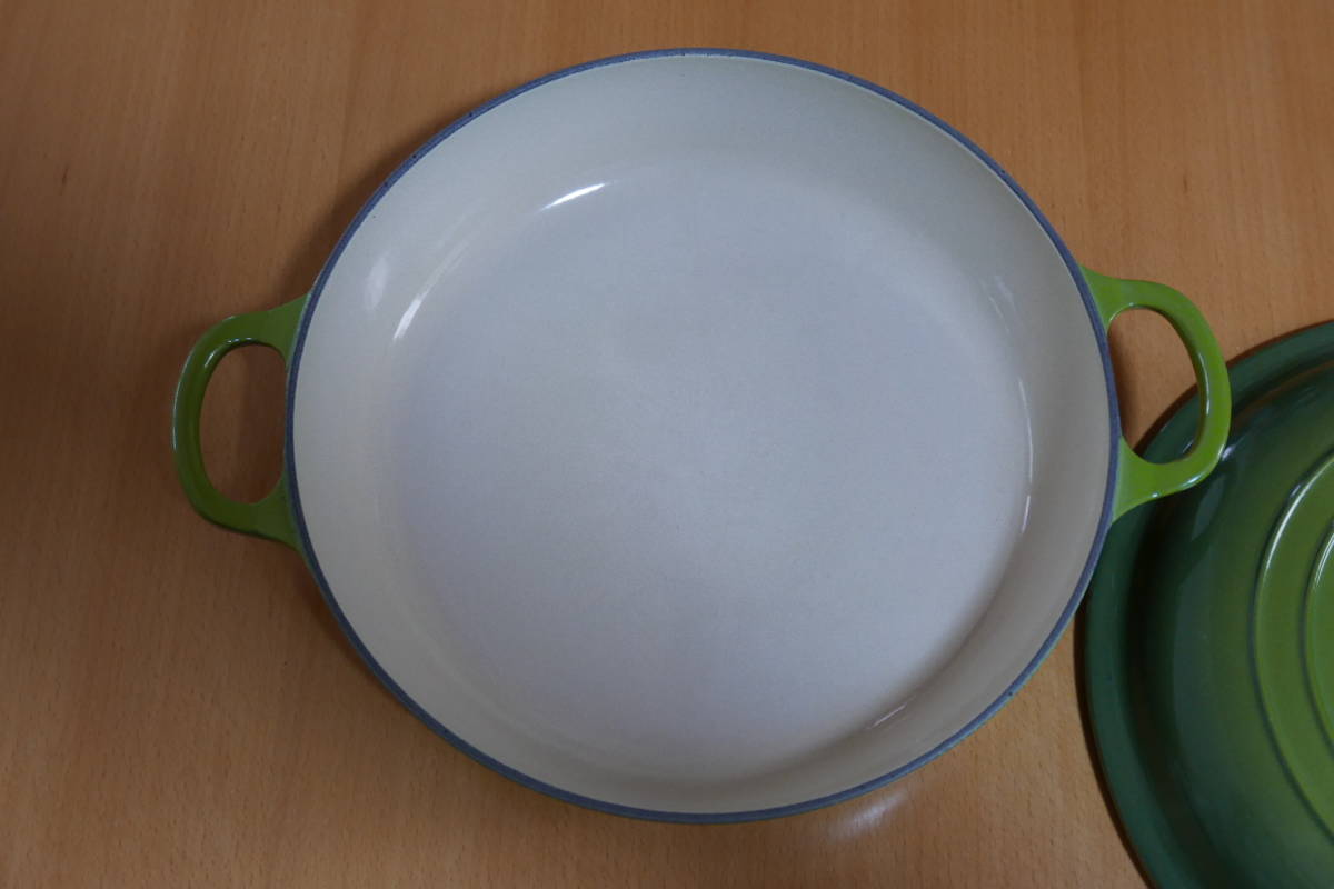 LE CREUSET ル クルーゼ 両手平鍋 鉄鍋 直径約26cm 鍋厚み約5cm 