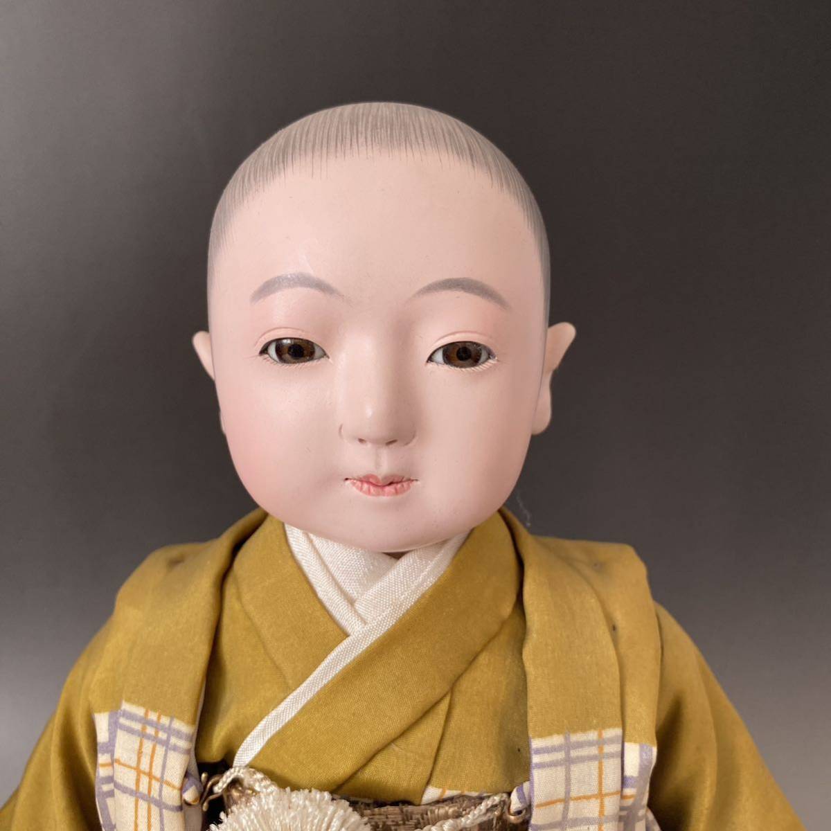時代 市松人形 春水 作 男女ペア 32cmアンティーク女の子男の子 (市松