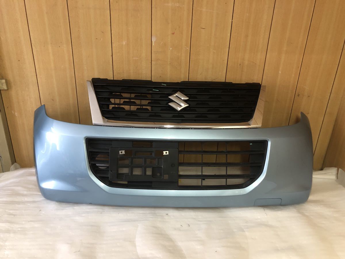 ワゴンR MH34S/MH44S 後期 純正 フロントバンパー ブルーメタリック系 71711-85P00