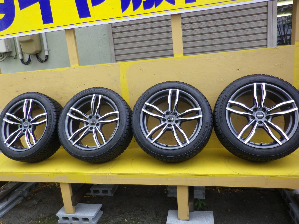 ★バリ山.ミシュラン.22年製.8～9分山.245/45R19=MAK.8.5J×５穴×112＋25=BMW7シリーズ.4本セット★