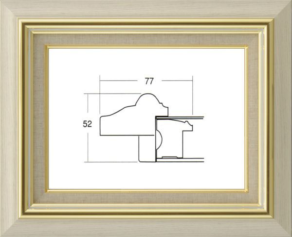 額縁　油絵/油彩額縁 UVカットアクリル付 8116 F10号 アイボリー
