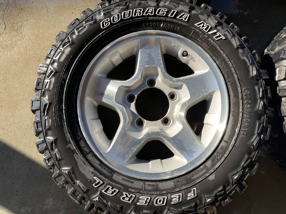 ジムニーJB23純正ホイール＋FEDERALタイヤ4本セット 16×5.5J 実動車 