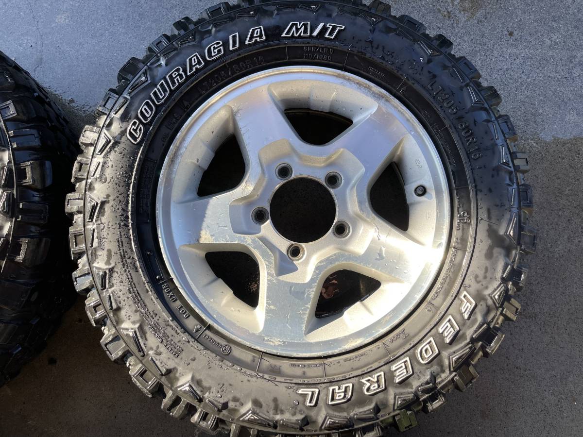 ジムニーJB23純正ホイール＋FEDERALタイヤ4本セット 16×5.5J 実動車