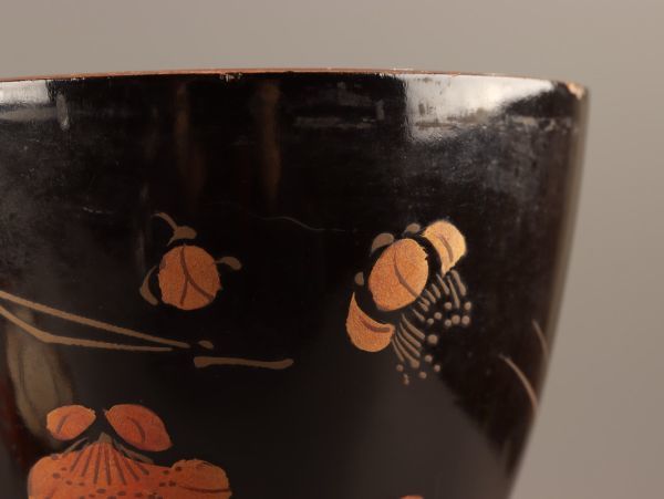 古美術 時代和楽器 木製漆塗 金蒔絵 鼓 時代物 極上品 初だし品 C2389
