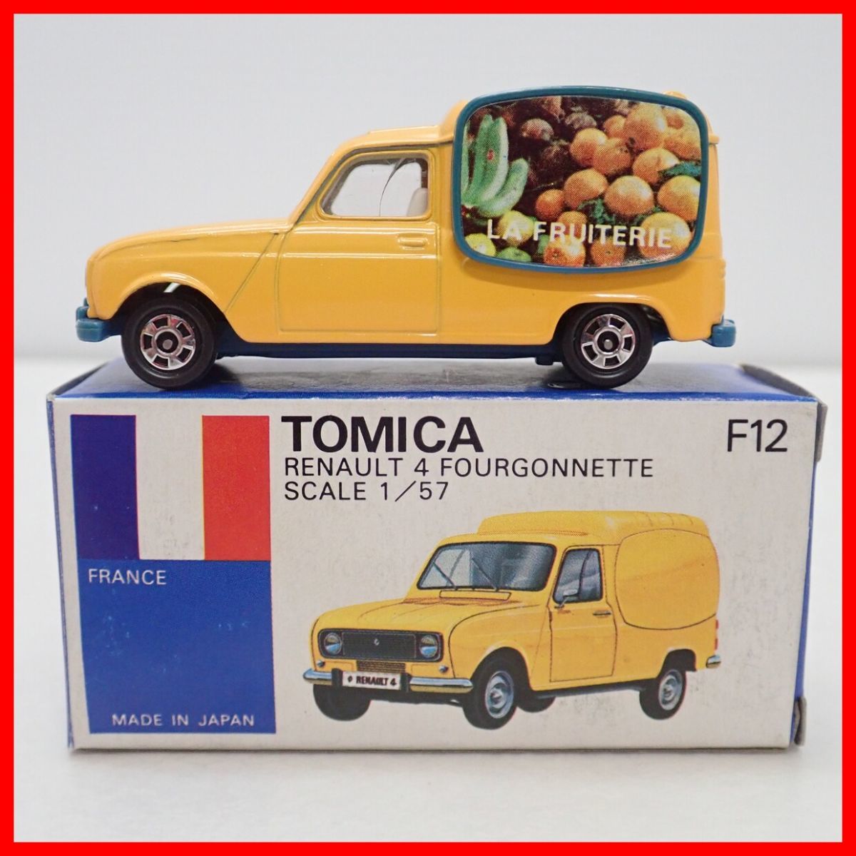 ☆トミカ 日本製 No.F12 ルノー4 フルゴネット フランス車 外国車シリーズ 青箱 トミー TOMICA RENAULT 4 FOURGONNETTE【10