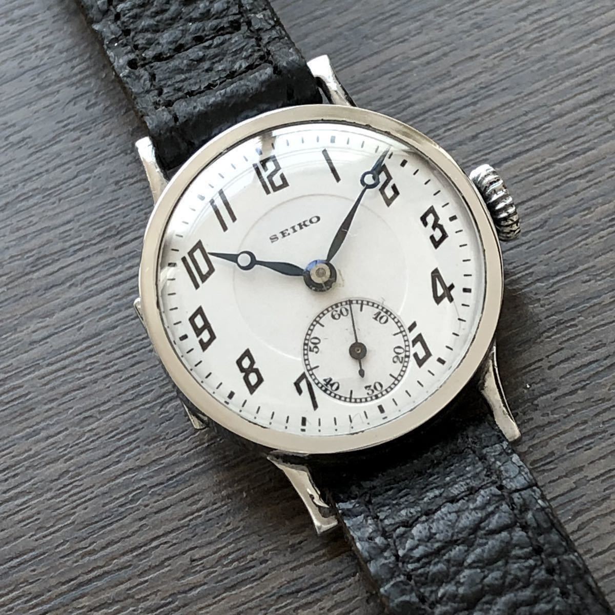 希少 ☆ 精工舎 セイコー SEIKO 1930年代 〜 モリス 9型 戦前 琺瑯文字盤