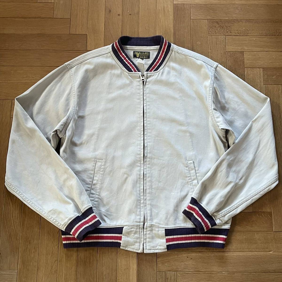 STYLE EYES Sportswear ジップアップブルゾン サイズ表記40R ベージュ 中古品 ピケ SUGAR CANE 東洋エンタープライズ スタイルアイズ