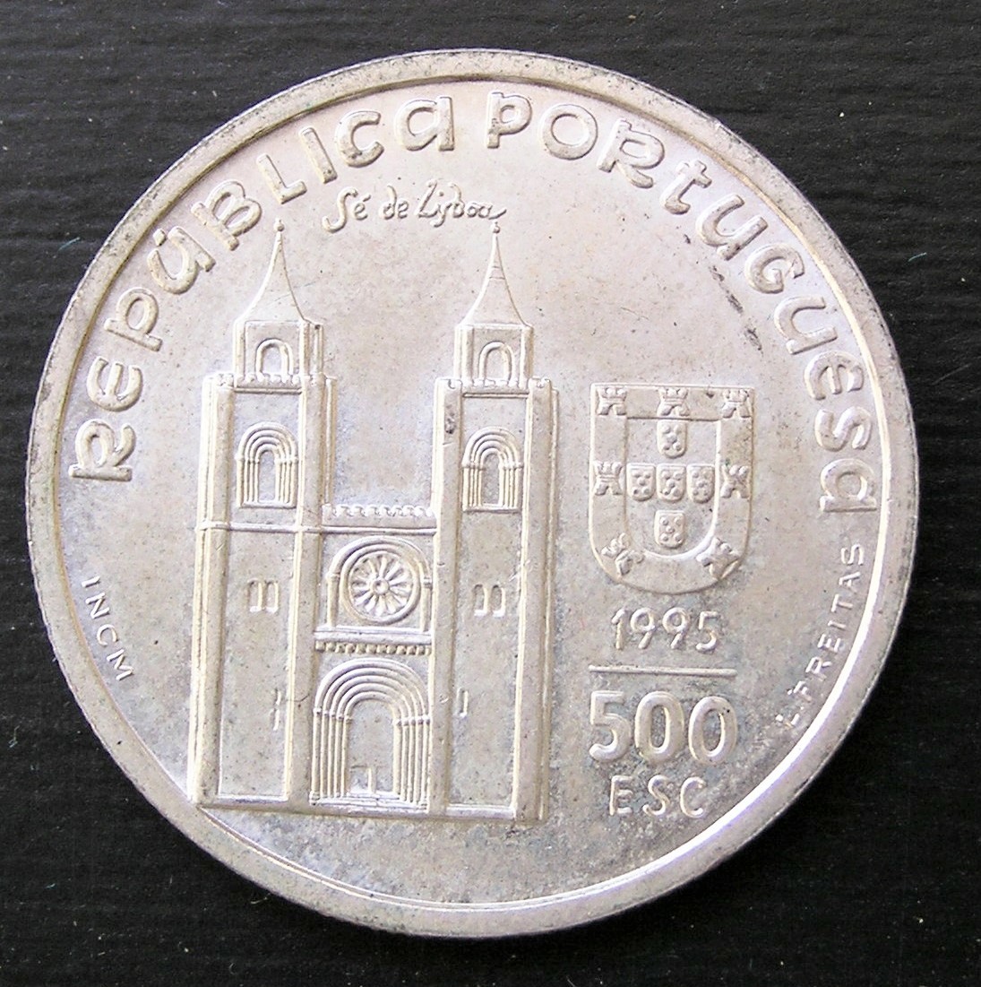 ポルトガル　Y-不明　500エスクード　銀貨　1995年銘　 ポルトガル ポルトガル銀貨 \u003c 500エスクード券(1997年発行) 海外通貨 文鉄・お札と