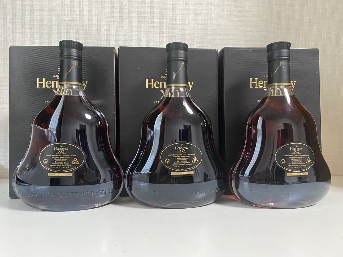 XO ヘネシー 黒キャップ クリアボトル Hennessy 未開栓Hennessy 金