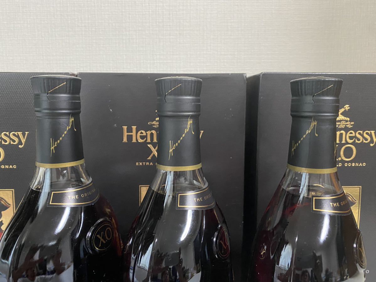 XO ヘネシー 黒キャップ クリアボトル Hennessy 未開栓Hennessy 金