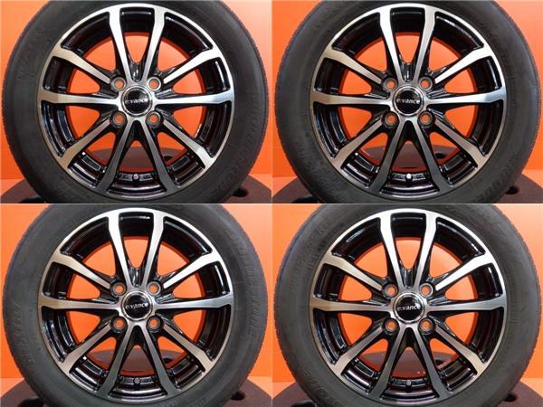 2026年最新155⁄65R14 中古 ホイールタイヤ 4本 155/65R14 2018年製