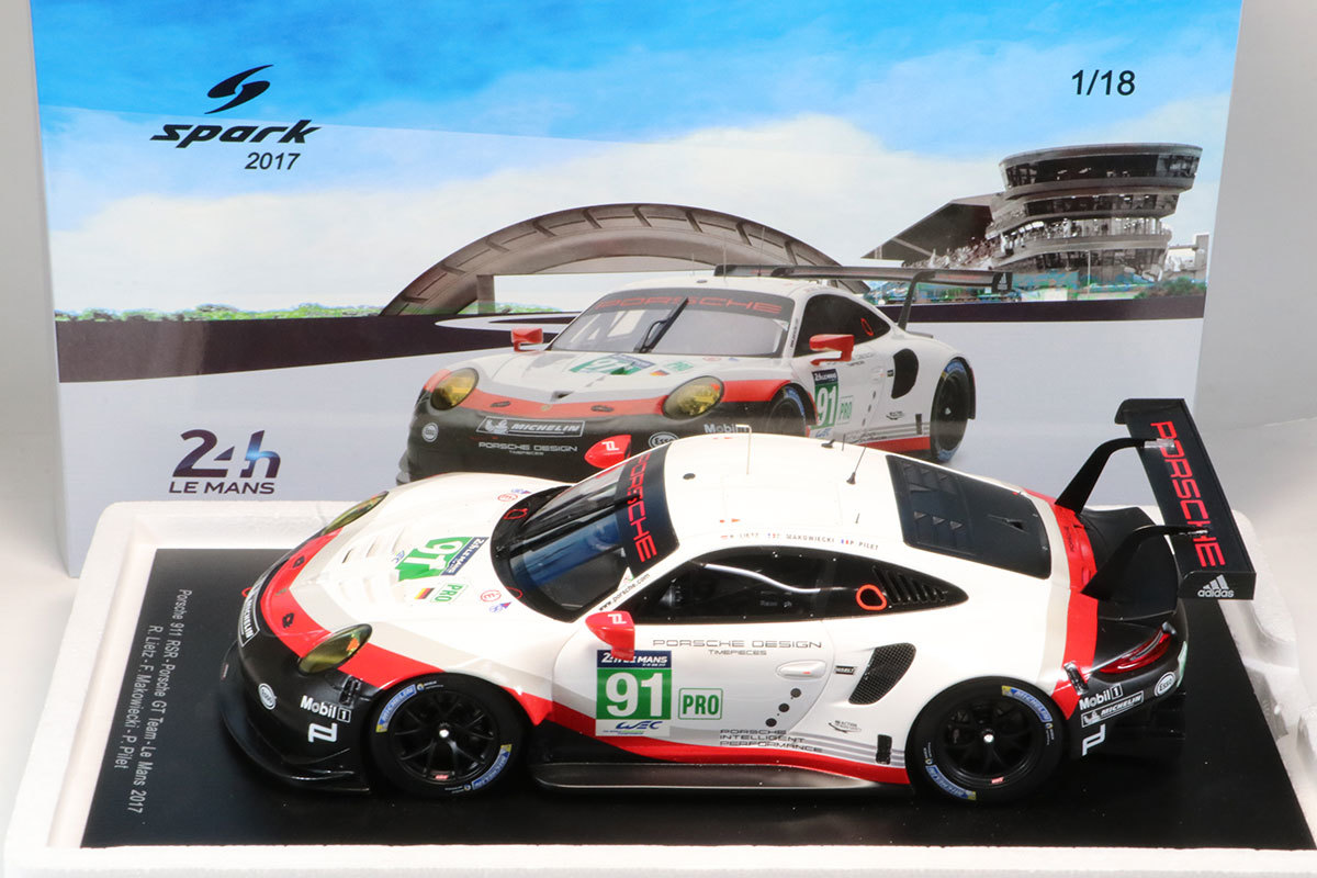 ポルシェRSR3.0 1/18 スパーク 18S329 スパーク 1/18 ポルシェ 911 RSR ルマン 2017 NO.91 SPARK