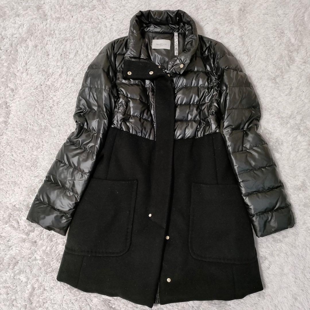 美品 マックスマーラ MaxMara マレーラ MARELLA 切り替え ドッキング 