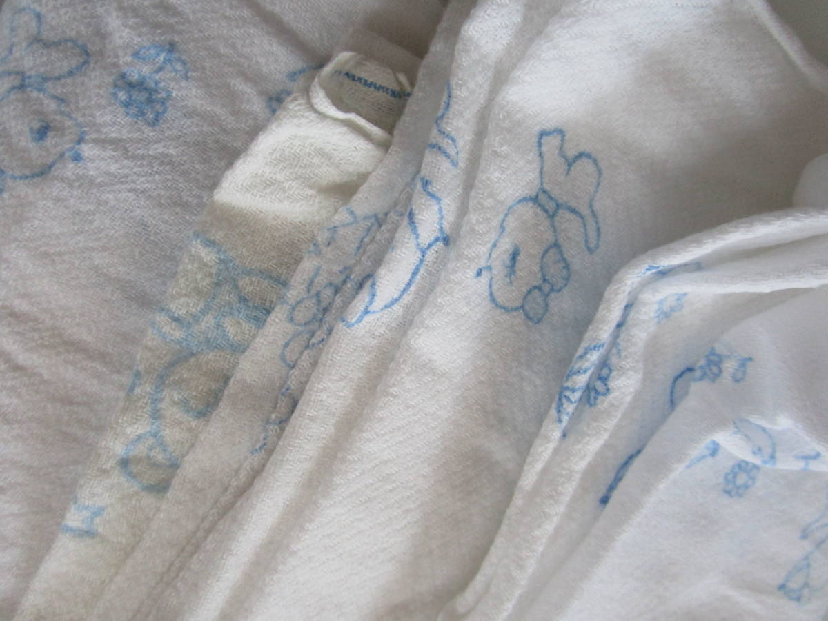 リサイクル品　中古　絵柄　ドビー織り布おむつ　５０枚セット　使用感有　名前記載　シミ有り　等混在　現品限り