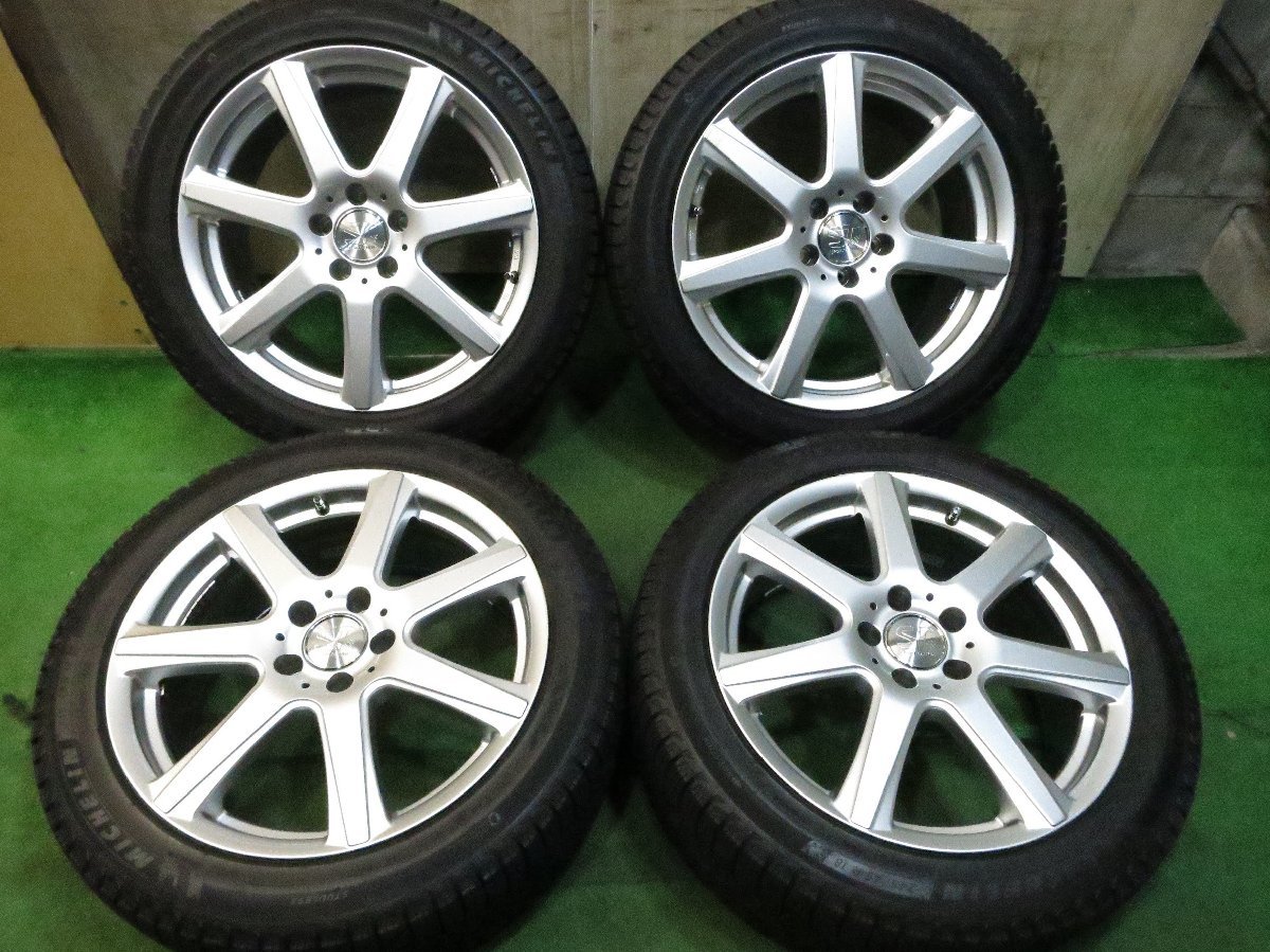[送料無料]バリ溝！キレイ！9.5分★BMW 等 245/45R18 スタッドレス ミシュラン X-ICE3+ SPORTECHNIC PCD112/5H★3021715Hス