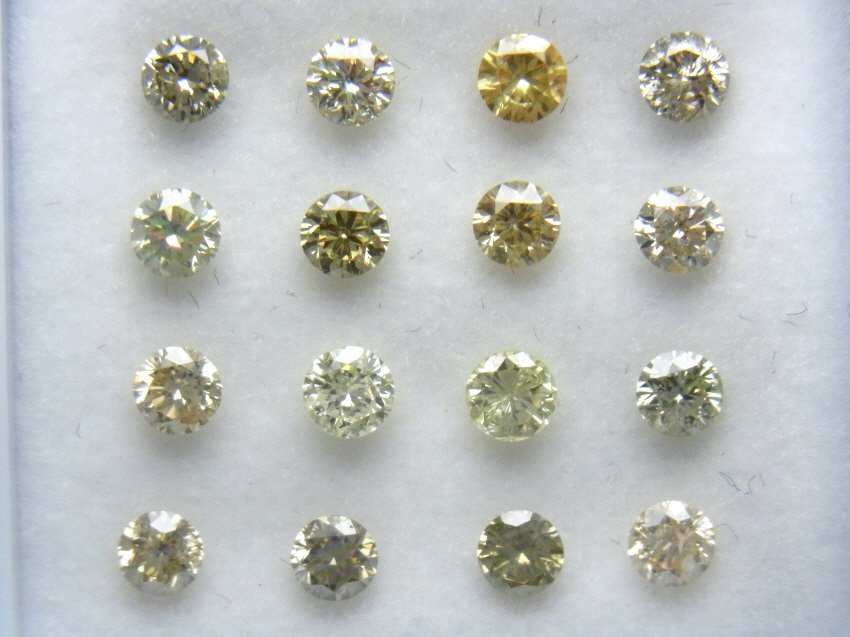 [Shimoe]最落無し！１円～イエローカラー系　SI～Iクラス　合計０．９４ｃｔ　天然ダイヤルース