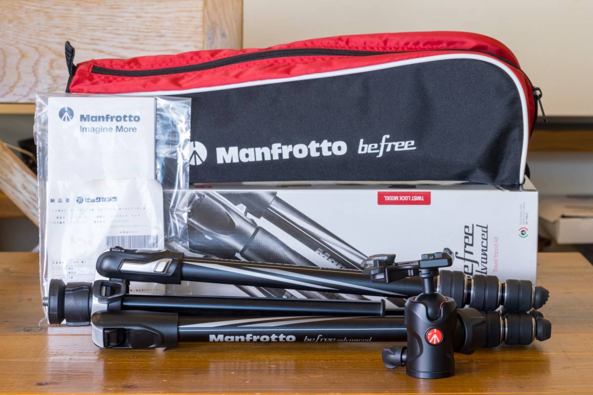 Manfrotto Advanced Befree Tripod Twist Travel AS with Carbon 