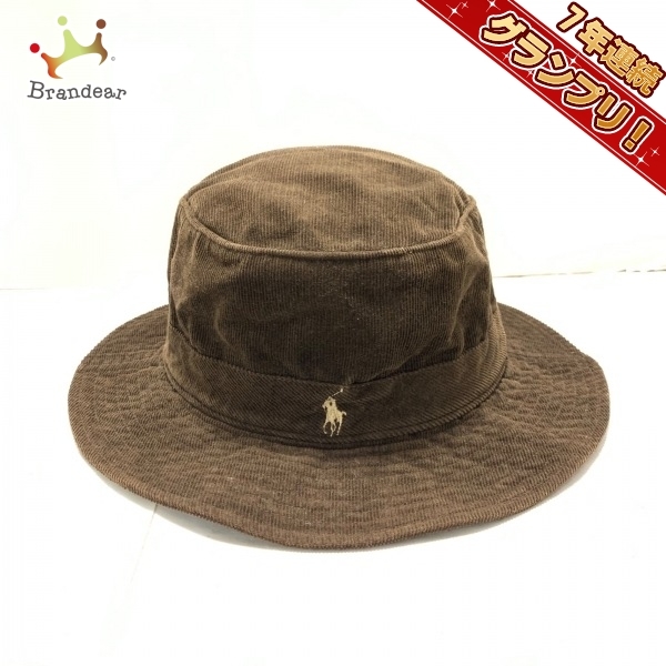 ポロラルフローレン POLObyRalphLauren - コットン ダークブラウン 帽子 (その他) 帽子