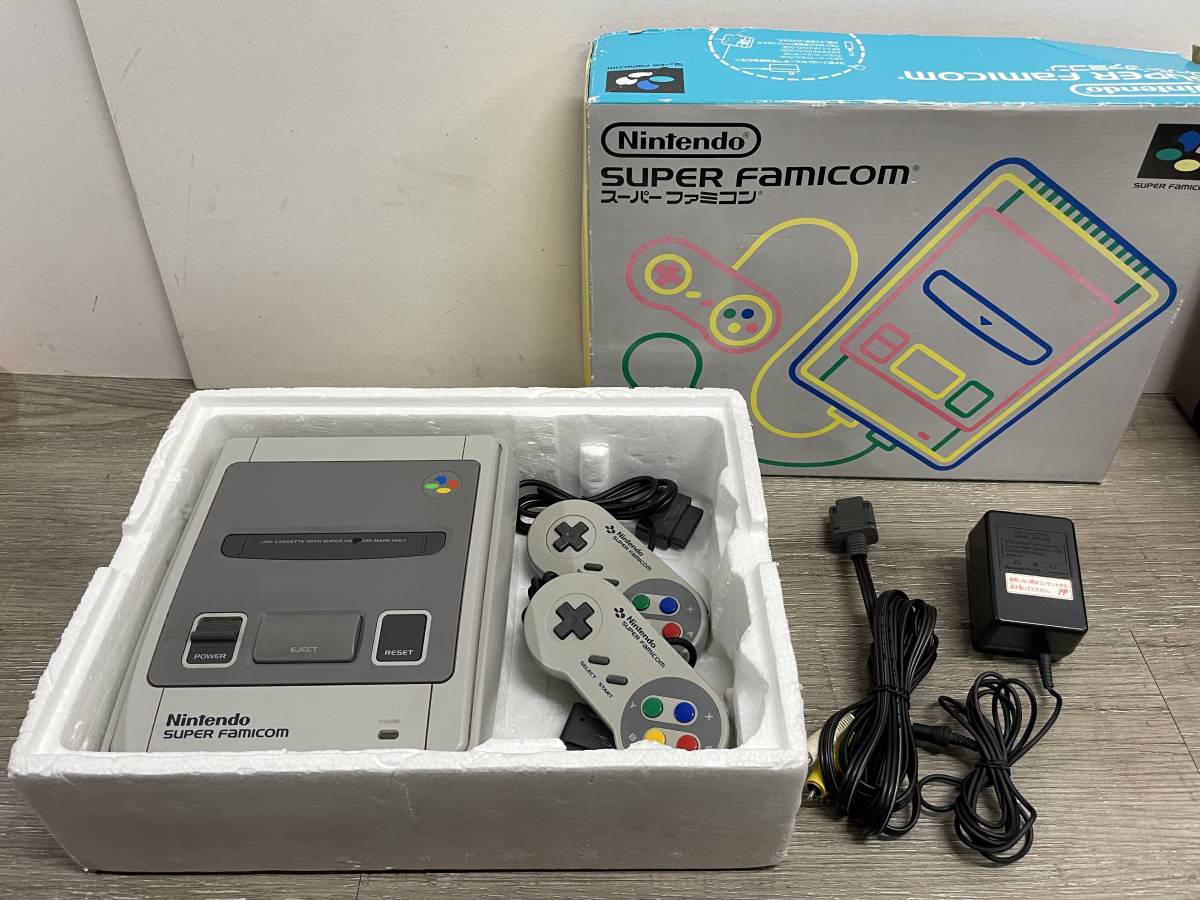 全国無料，品質保証 SFC スーパーファミコン 本体 状態良好 本体 コントローラー 箱 アダプター ケーブル 付属 Nintendo 任天堂 8560(本体、アクセサリー)｜売買されたオークション情報、yahooの商品情報をアーカイブ 本体、アクセサリー