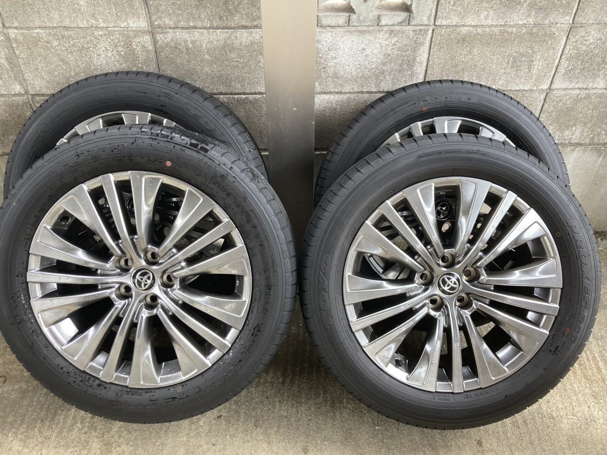 ★新車外し★80ハリアー Zグレード 純正19×7.0J＋35/5H/114.3 新車外し 】80系ハリアー（改良後） Zグレード 19インチ 純正ホイール