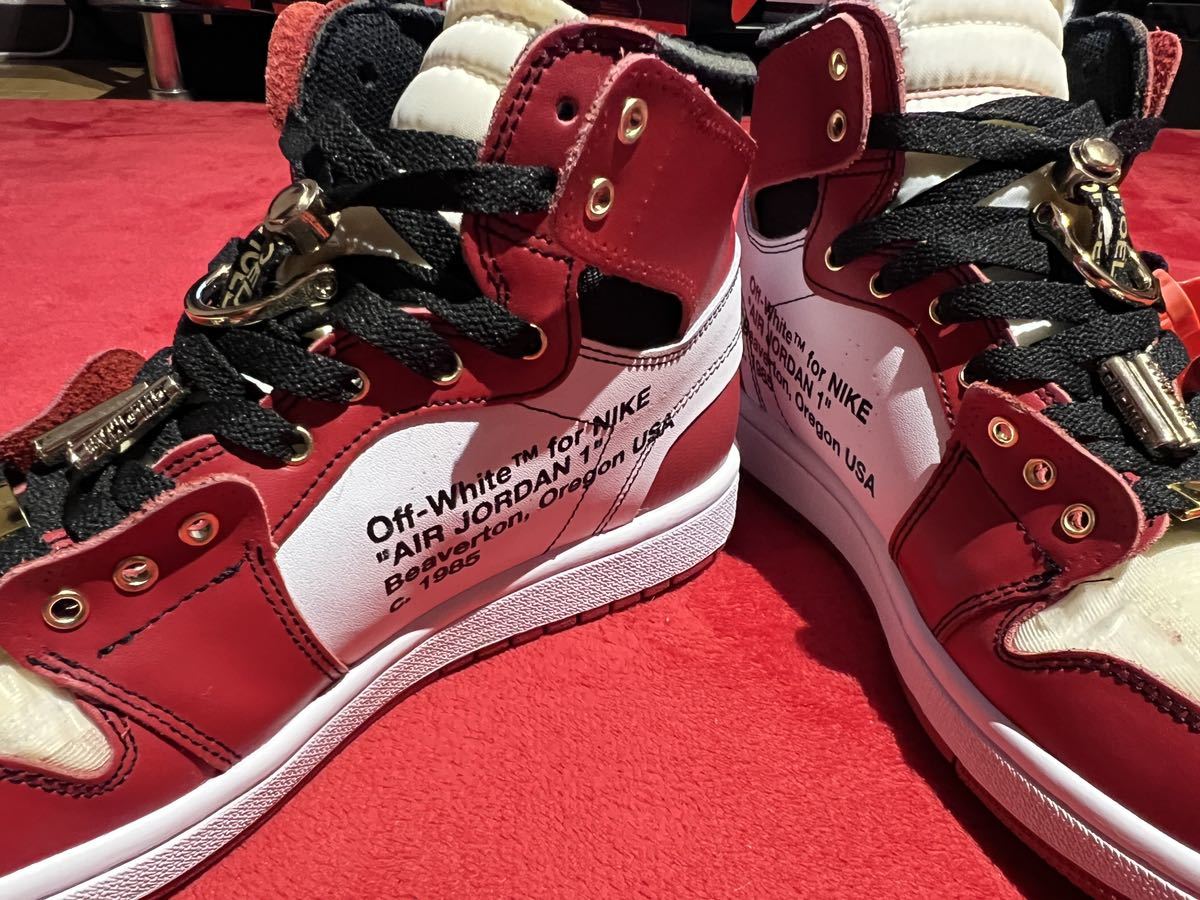 NIKE AIR JORDAN 1 カスタムスニーカー off-white Chicago 28cm(28.0cm