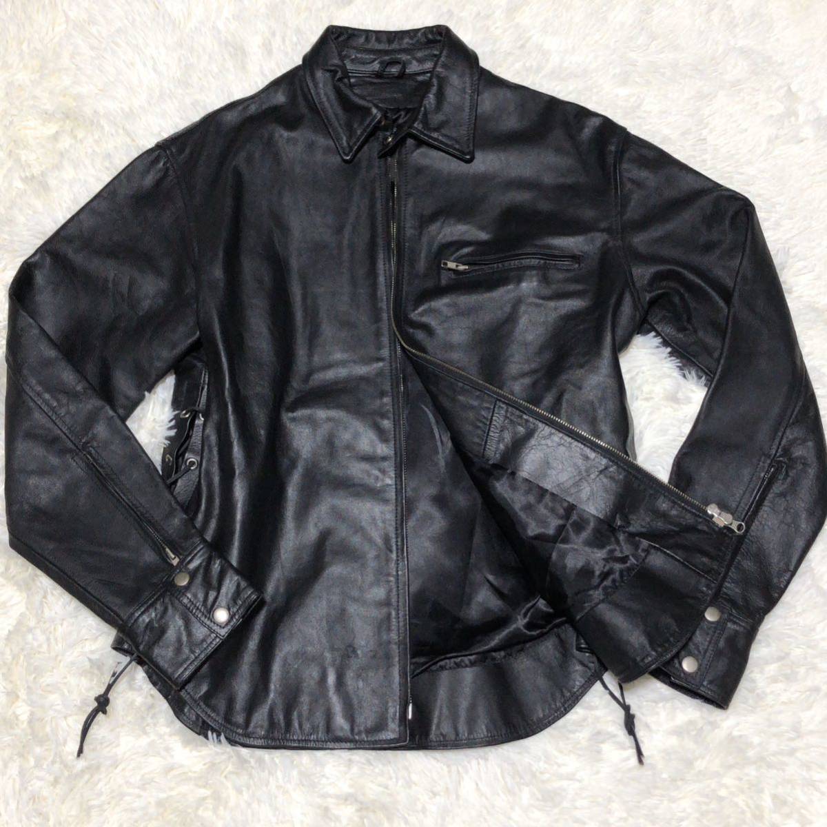 本革 Leathers Liugoo メンズ 20周年記念10%OFFクーポンLIUGOO 立襟 
