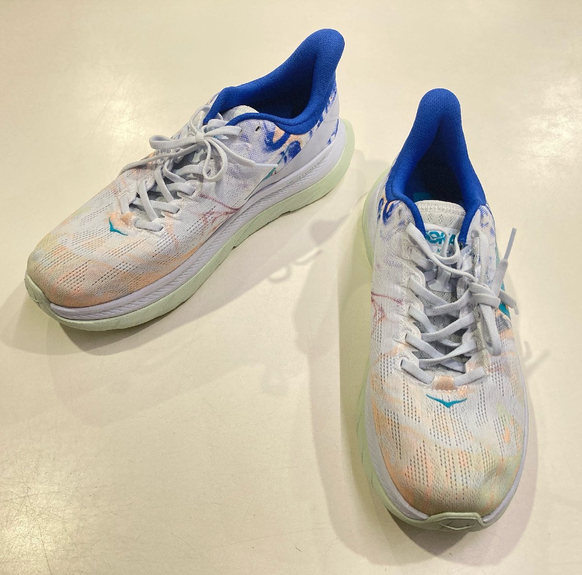 HOKA ONEONE ホカ オネオネ 1113528 TGT F27221D MACH 4 マッハ 4 ランニングシューズ スニーカー 27cm ブルー・グリーン系