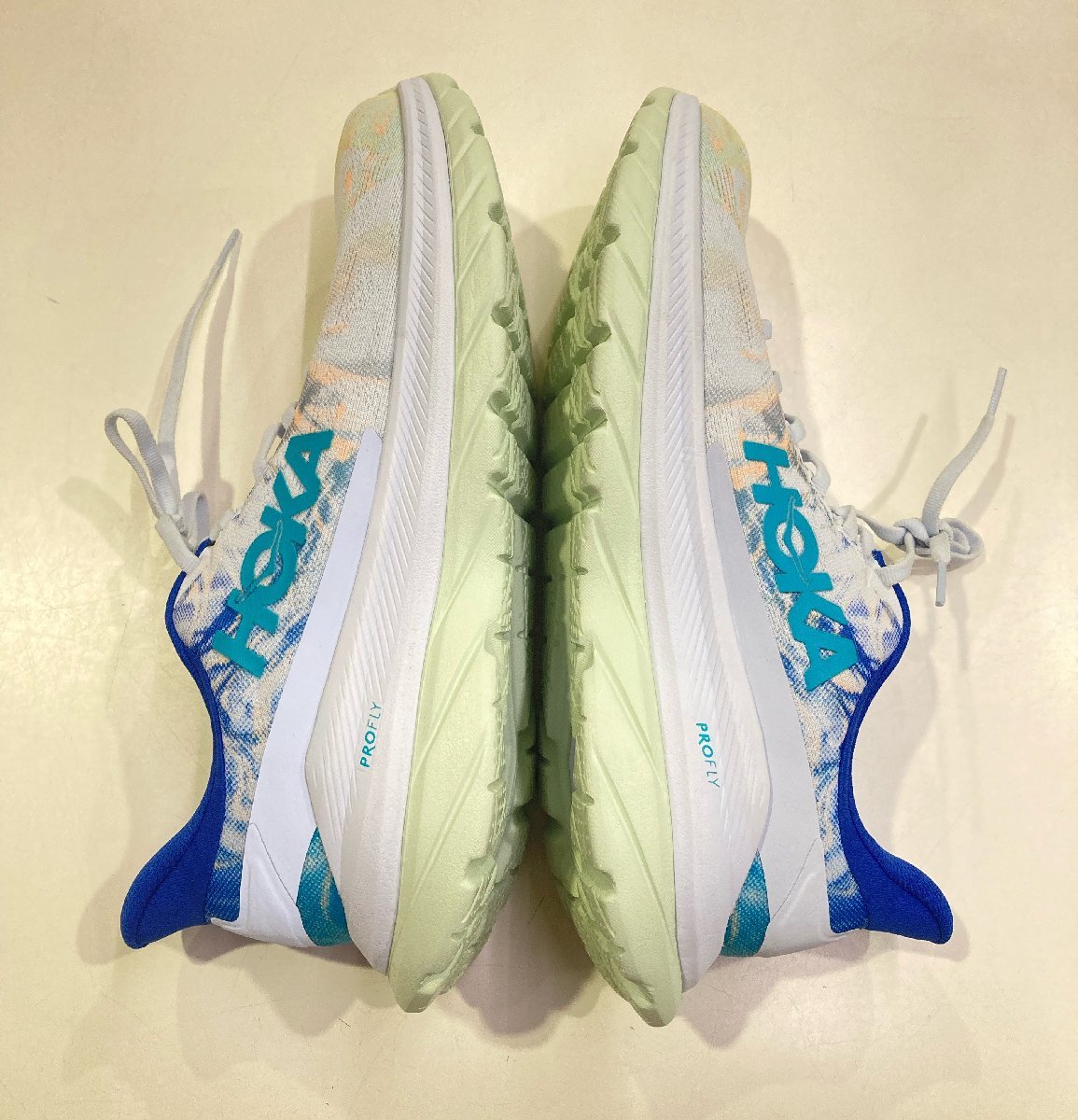 HOKA ONEONE ホカ オネオネ 1113528 TGT F27221D MACH 4 マッハ 4 ランニングシューズ スニーカー 27cm ブルー・グリーン系