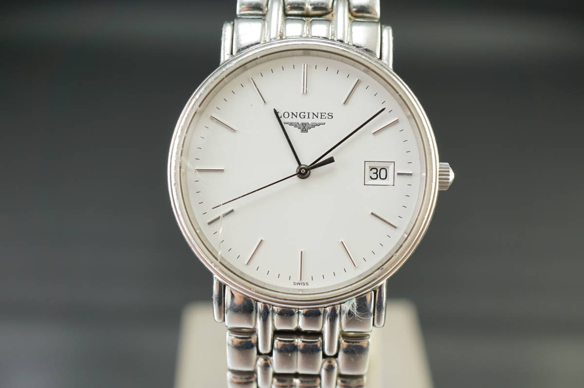 【B10/20-26 AF09】★LONGINES/ロンジン グランドクラシック L4.720.4 クオーツ メンズ 稼働品★