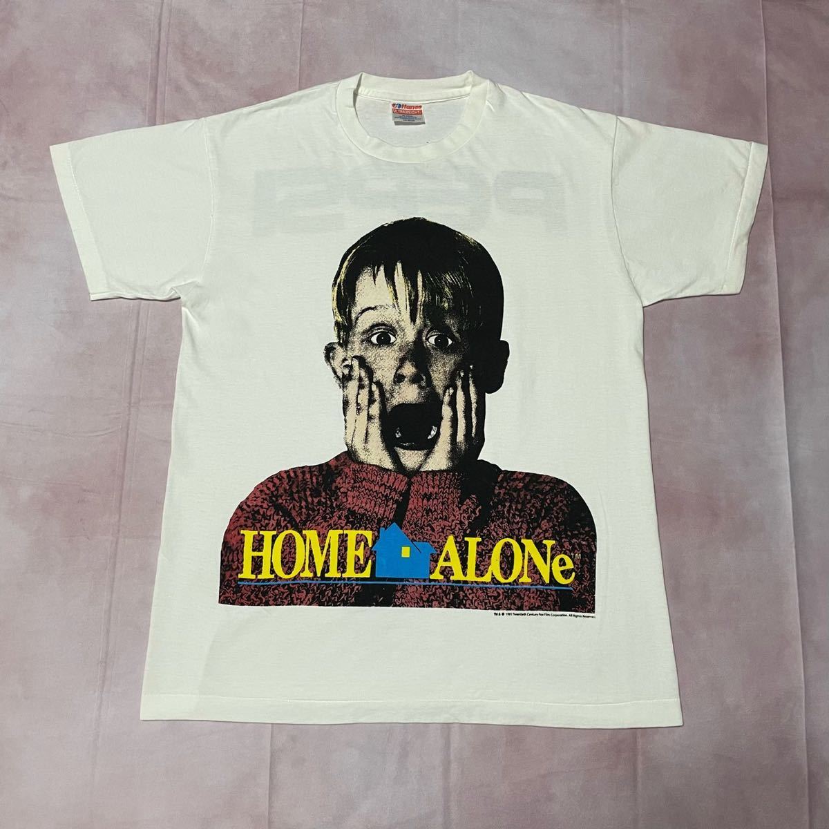  ALONE Pepsi Tシャツ ホワイト　ホームアローン　映画 90s HOME ALONE PEPSI ホームアローン ムービー White TシャツLサイズ