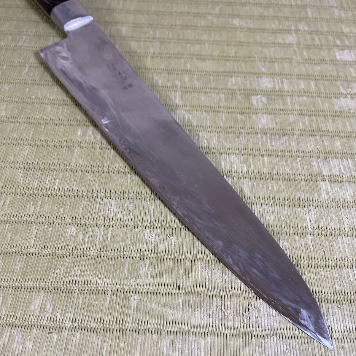 △送料無料 △登録 霞乃 墨流し牛刀 刃長さ約21cm 中古品