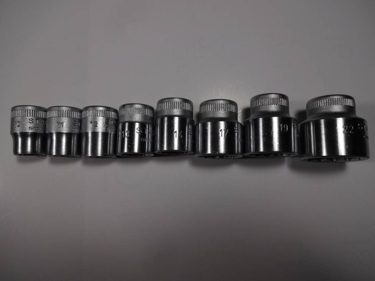 限定SALE，新品 STAHLWILLEスタビレー3/8 sq十二角ソケット10/11/12/13/14/17/19/22mm以上8個(ラチェットセット)｜売買されたオークション情報、yahooの商品情報をアーカイブ公開 - オークファン ラチェットセット