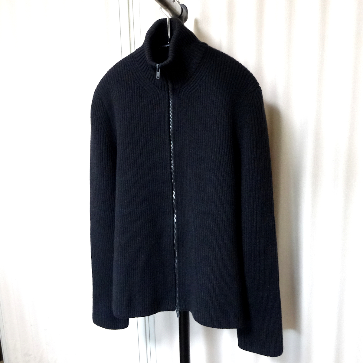 Maison Margiela 14 16AW ドライバーズニット S ブラック フルジップ
