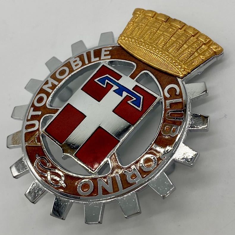 1円スタート AUTOMOBILE CLUB TORINO/ITALY カーエンブレム イタリア トリノ カーバッジ グリルバッジ ビンテージ デッドストック