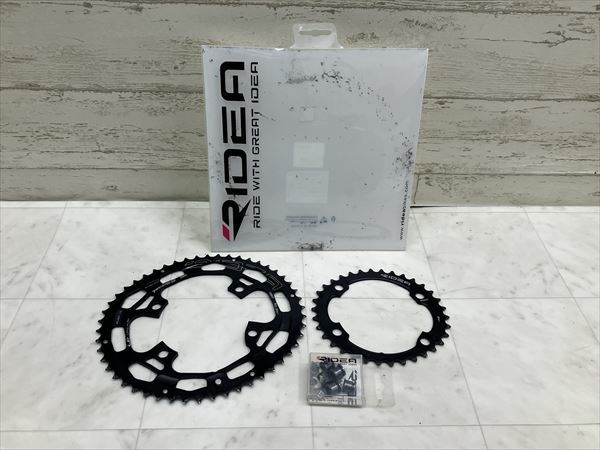 1円スタート売り切り!! RIDEA ROAD BIKE POWERING GEAR 50/34T 110BCD リデア チェーンリング 楕円 4アーム ロード 送料370円 A-760