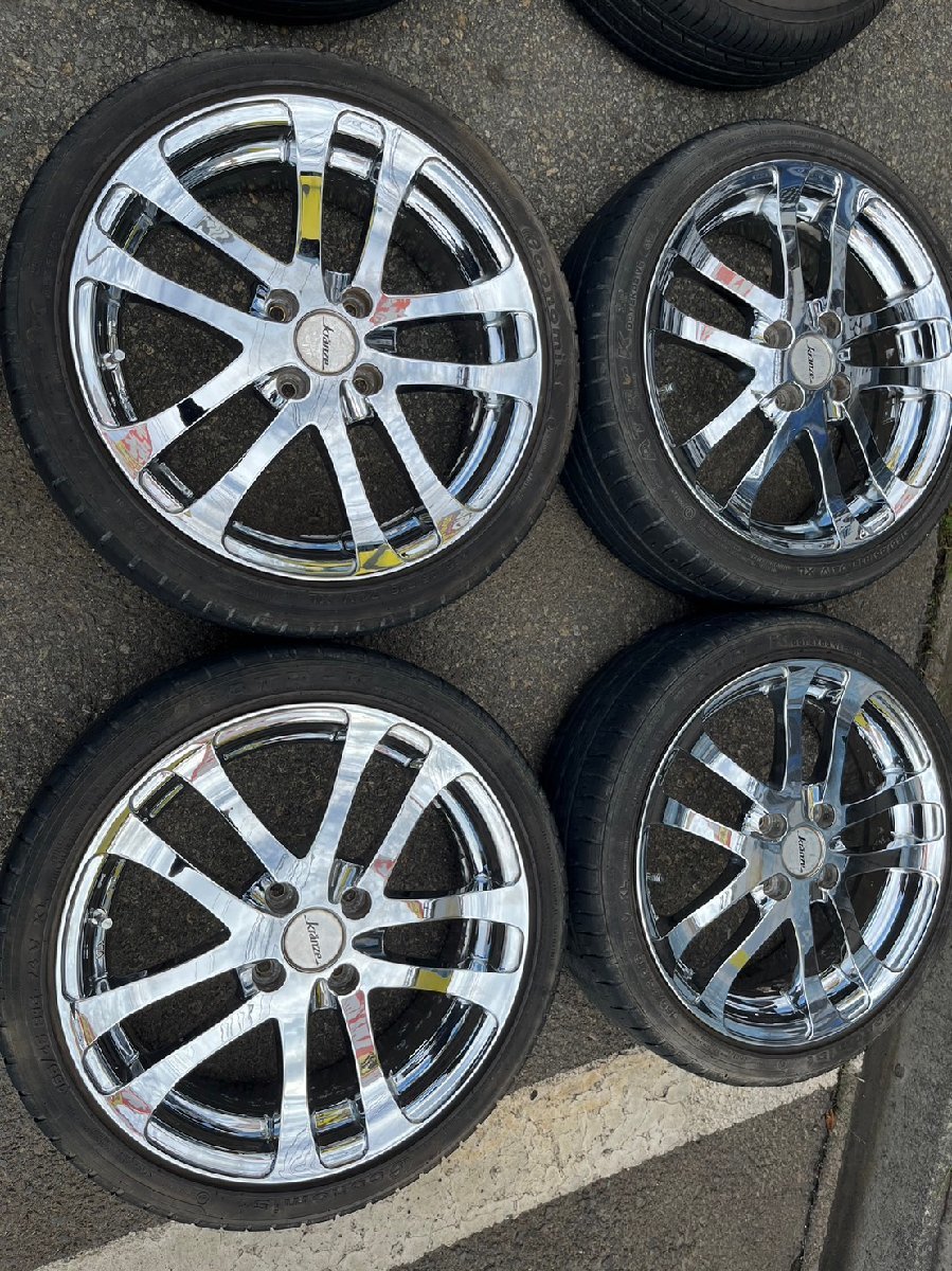 16インチ タイヤホイールセット 165/45/R16 PCD100 5.5J 送料無料【Weds】Kranzeクレンツェ メッキ☆5.5J×16インチ+45 100-4穴