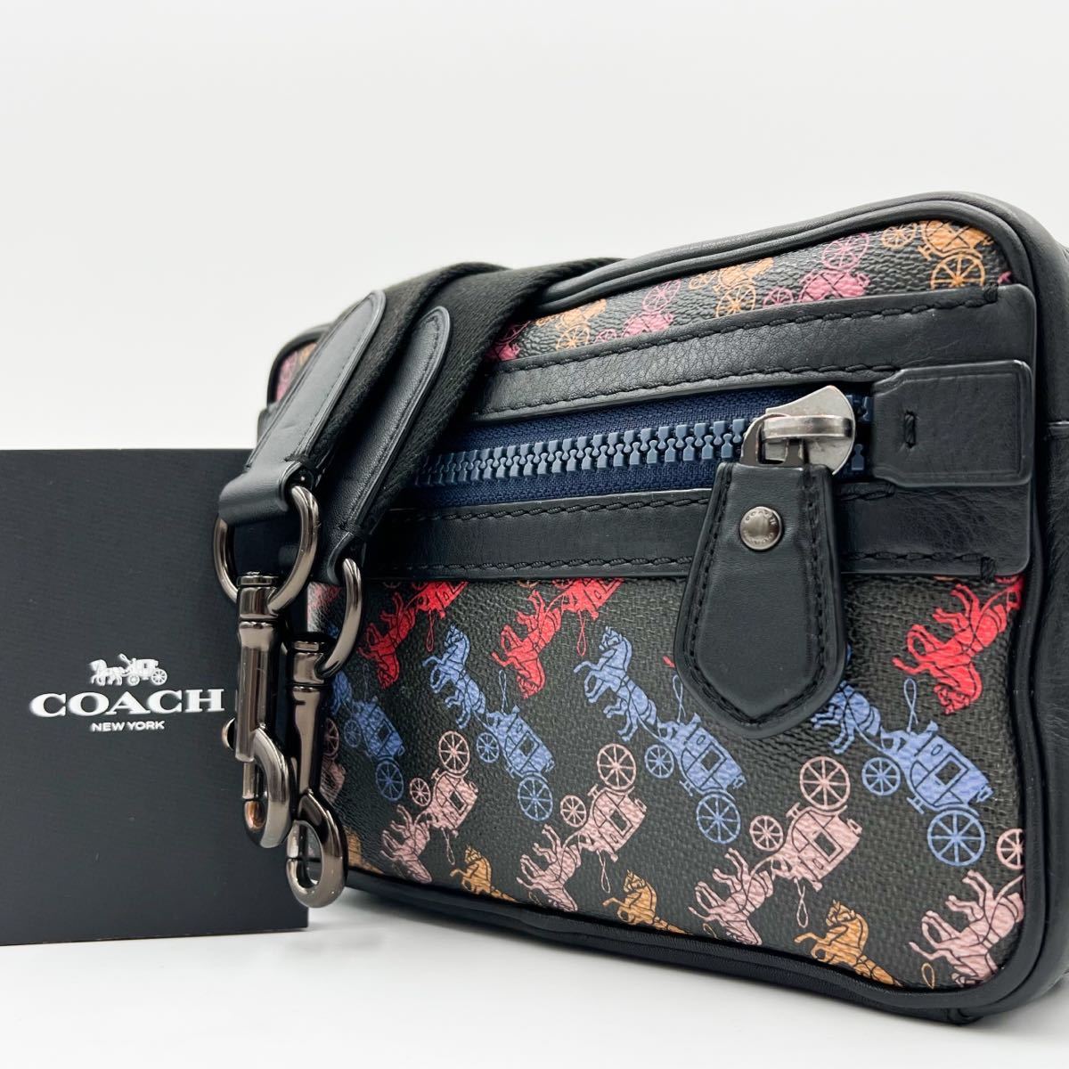 1円【極美品】COACH コーチ レアカラー 2way クロスボディ ショルダー 