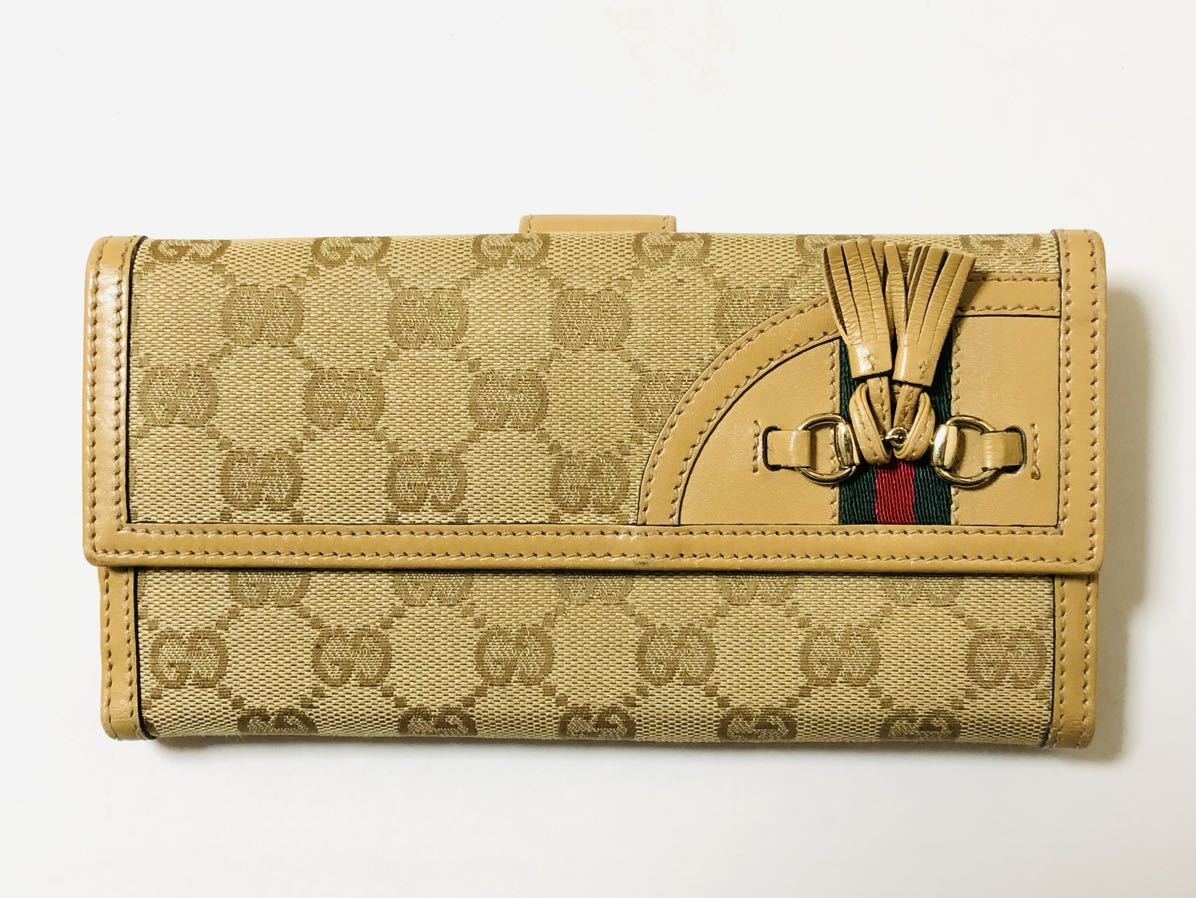 グッチ(GUCCI) 中古 レディース二つ折り長財布