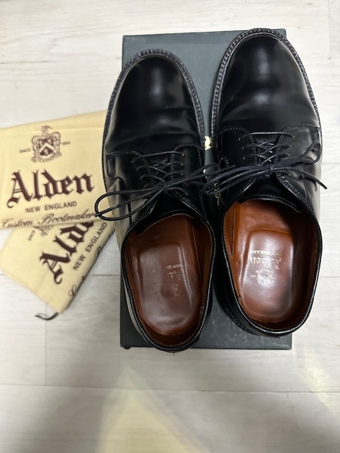 ALDEN オールデン 9901 プレーントゥ コードバン ブラック 5.5D（24センチ相当）