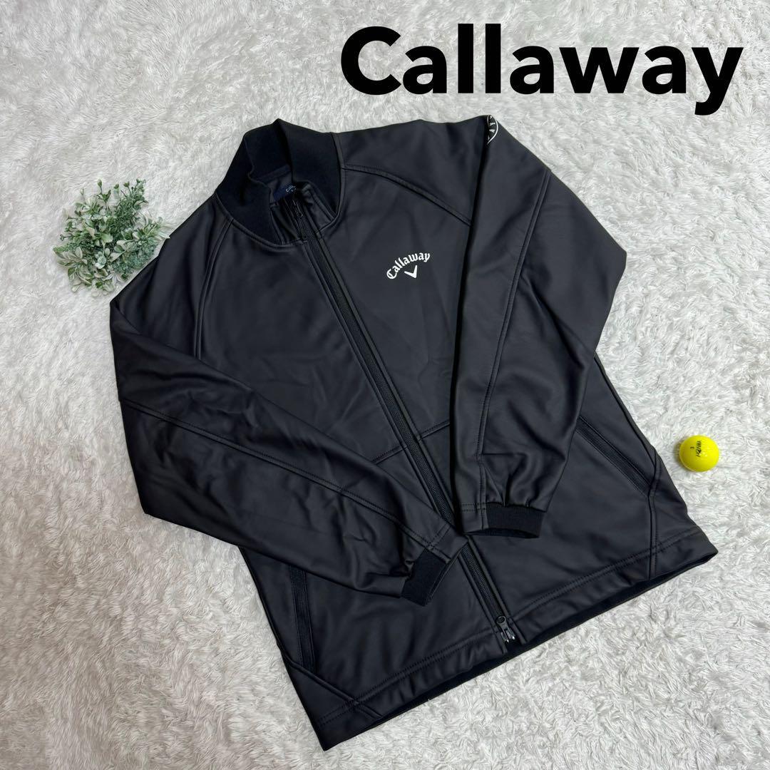 Callaway キャロウェイ フルジップスウェットブルゾン　ラミネート　ゴルフウェア　メンズ　サイズM