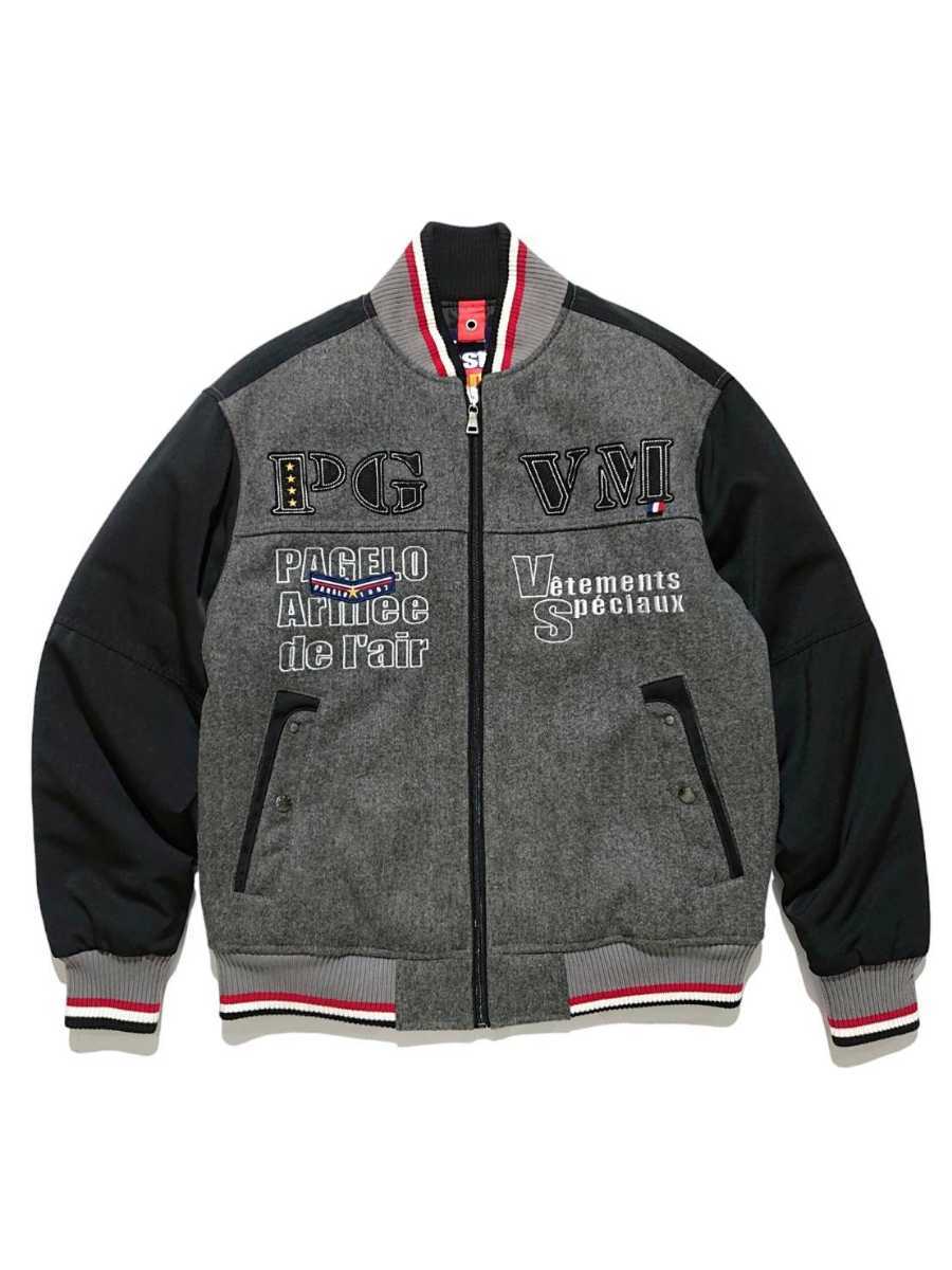 極美品 【 PAGELO / パジェロ 】 中綿 メルトン ジャンパー ジャケット スタジャン M